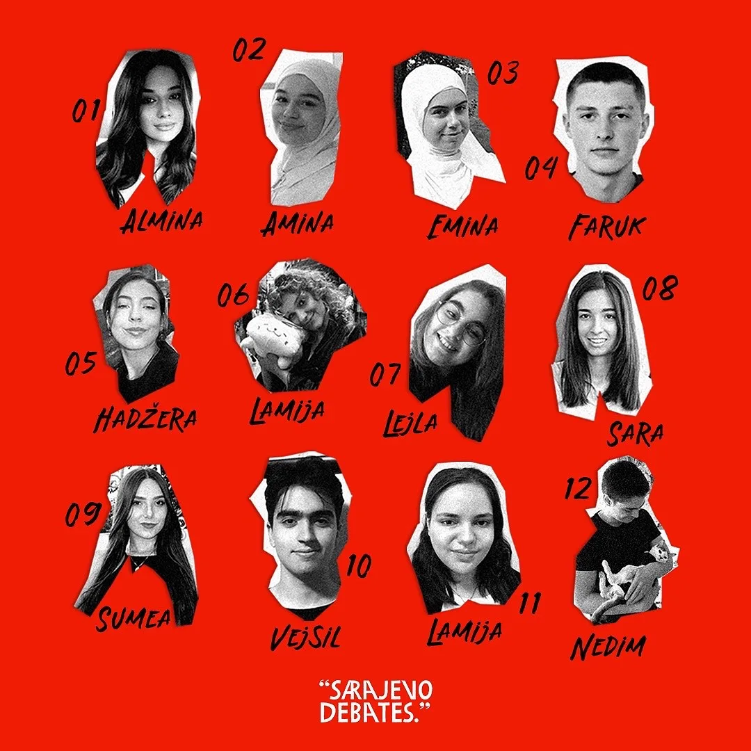 Sarajevo Debates roster poster of the first generation of young debaters